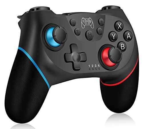 Switch Controller for Nintendo, Wireless Pro Controller for Nintendo Switch/Switch Lite, Switch Remote Controller Gamepad Joystick, Turbo and Dual Vibration (Black)