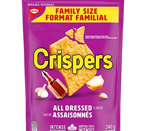 Crispers All Dressed Family Size Crackers, 240g {Imported from Canada}