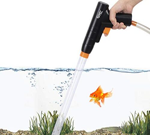 hygger Aquarium Gravel Cleaner, New Quick Water Changer with Air-Pressing Button Fish Tank Sand Cleaner Kit Aquarium Siphon Vacuum Cleaner with Water Hose Controller Clamp