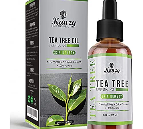 Kanzy Tea Tree Oil 60ml Natural Organic Tea Tree Essential Oil, Aromatherapy Oil for Diffuser Humidifier