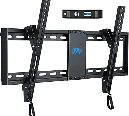 Mounting Dream TV Wall Mount for Most 37-70" TVs, Tilting TV Mount Low Profile up to VESA 600x400mm and 132 LBS Loading, Fits 16", 18", 24" Studs, Easy for TV Centering and Space Saving MD2268-LK