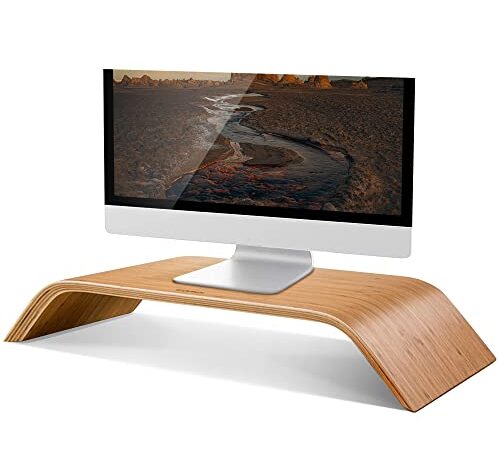 Samdi Wooden Monitor Stand, Riser Stand, Shelf Stand for all iMac and other Computers LCD Monitors. See eye-to-eye with your Monitors by Unknown