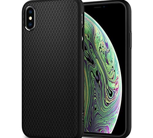 Spigen Liquid Air Works with Apple iPhone Xs Case (2018) / iPhone X Case (2017) - Matte Black