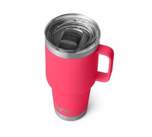 YETI Rambler 30 oz Travel Mug, Stainless Steel, Vacuum Insulated with Stronghold Lid, Bimini Pink