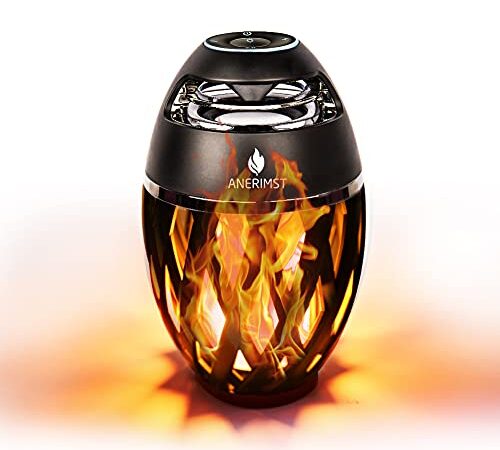 ANERIMST Outdoor Torch Bluetooth Speaker with Flame Effect Light, Waterproof Wireless Speakers, LED Lantern, Gifts for Men, Women, Dad Gift Gadgets, Best Accessories for Camping, Kitchen and Patio