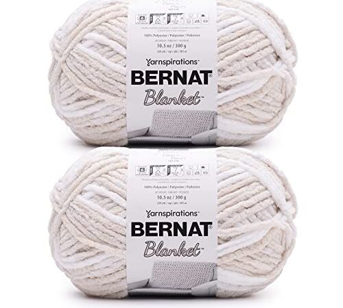 Bernat Blanket Beach Foam Yarn - 2 Pack of 300g/10.5oz - Polyester - 6 Super Bulky - 220 Yards - Knitting/Crochet (16111010951P02)