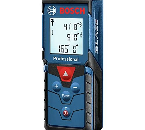 Bosch Blaze Pro GLM165-40 165ft Laser Distance Measure with Color Backlit Display