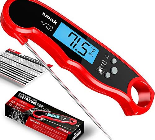 Digital Instant Read Meat Thermometer - Waterproof Kitchen Food Cooking Thermometer with Backlight LCD - Best Super Fast Electric Meat Thermometer Probe for BBQ Grilling Smoker Baking Turkey