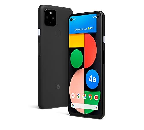 Google Pixel 4a with 5G (2020) G025I 128GB + 6GB RAM Factory Unlocked 5G Smartphone (Just Black) - International Version