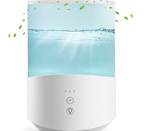 Humidifiers, Cool Mist Humidifiers for Bedroom with 7 Night Lights, 2.5L Essential Oil Humidifier for Baby Bedroom Plants, Top Filling Quiet Ultrasonic Vaporizer, Auto Shutoff, BPA-Free