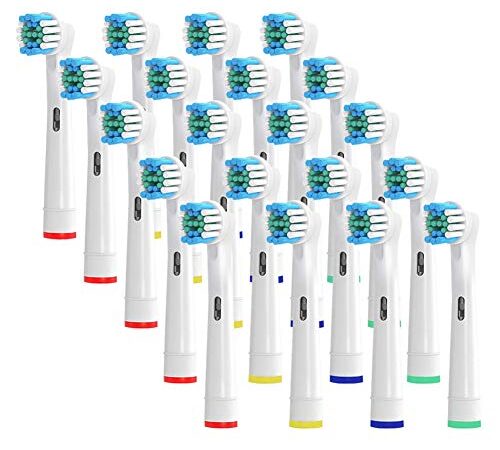 Iteryn 20PCS Toothbrush Heads for Braun OralB Pro 1000 Power, Precision Clean, for Pro 2000 Sensitive Clean, Vitality Floss Action, 3D White, SmartSeries Power, etc