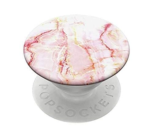 PopSockets PopGrip: Phone Grip and Phone Stand, Collapsible, Swappable Top, Rose Marble