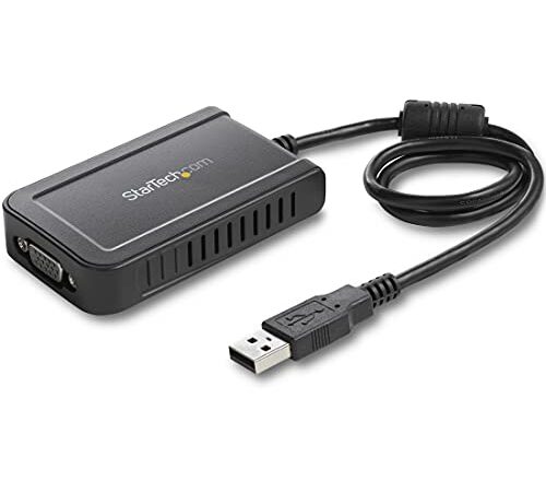 StarTech.com USB2VGAE3 USB to VGA External Video Card Multi Monitor Adapter, 1920 x 1200, USB to VGA External Graphics Card