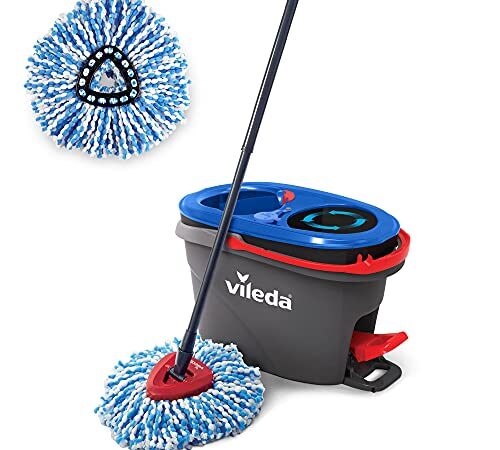 Vileda EasyWring RinseClean Spin Mop & Bucket System with 1 Extra Refill