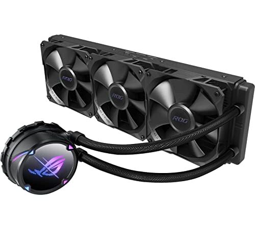 ASUS ROG Strix LC II 360 All-in-one AIO Liquid CPU Cooler 360mm Radiator, Intel LGA1700, 115x/2066 and AMD AM4/TR4 Support,Triple 120mm 4-pin PWM Fans