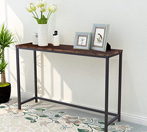 Console Sofa Tables End Table Computer Desk Coffee Snack Console Tables for Living Room Or Corridor Hallway Brown Color Wood