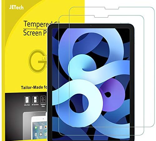 JETech 2-Pack Screen Protector for iPad Air 5/4 10.9-Inch, iPad Pro 11-Inch All Models, Face ID Compatible, Tempered Glass Film