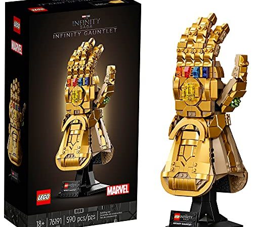 Lego Marvel Infinity Gauntlet 76191 Collectible Building Kit; Thanos Right Hand Gauntlet Model with Infinity Stones (590 Pieces)