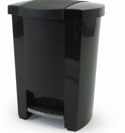 MISTRAL 5 Gallon Polypropylene Rectangular Step Can with Removable Liner in Black