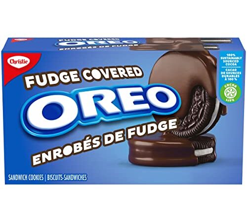 OREO Chocolate Fudge Covered Cookie Snacks, 224g