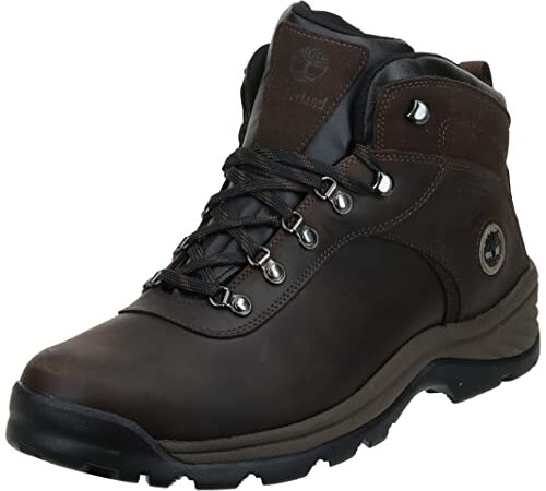 Timberland Men's FLUME MID WP Hiking Boot, Dark Brown, 11 M US