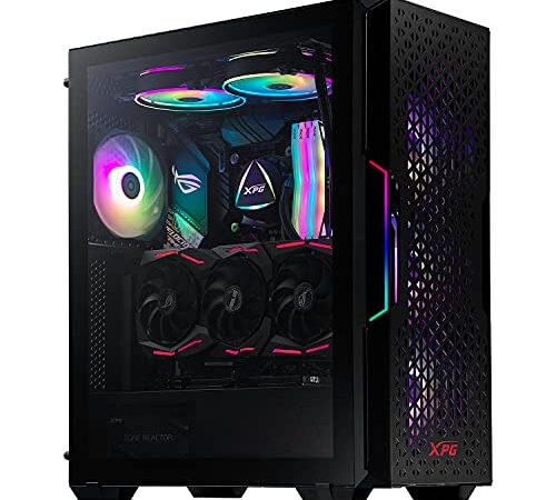 XPG STARKER AIR Mid-Tower ATX PC Case with Front Mesh Panel and ARGB Light Effect Black (STARKERAIR-BKCWW)