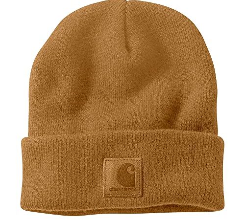 Carhartt Men's Knit Cuffed Beanie, Brown, OFA