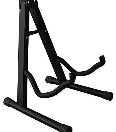 CC CAIHONG Guitar Stand Folding Universal A frame Stand for All Guitars Acoustic Classic Electric Bass Travel Guitar Stand - Black