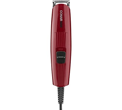 Conair men beard & mustache electric trimmer, 12.4 Ounce, Red, 1 ea (GMT8NCS)