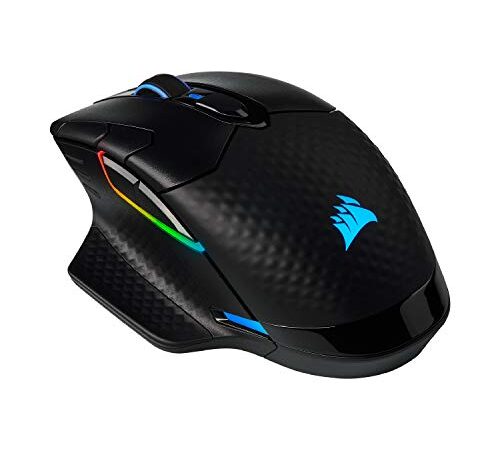 Corsair Dark CORE RGB PRO, Wireless FPS/MOBA Gaming Mouse with Slipstream Technology, Black, Backlit RGB LED, 18000 DPI, Optical