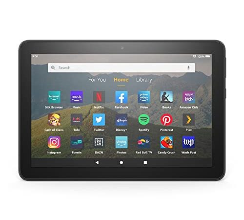 Fire HD 8 tablet, 8" HD display, 32 GB, (2020 release), designed for portable entertainment, Black