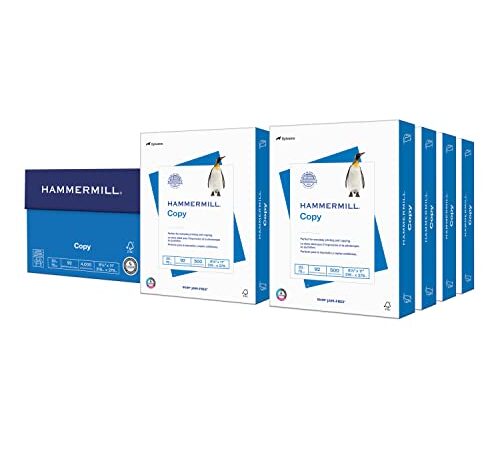 Hammermill Printer Paper, 20 lb Copy Paper, 8.5 x 11 - 8 Ream (4,000 Sheets) - 92 Bright, Made in the USA