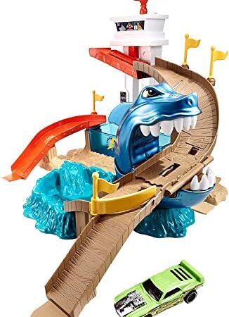 Hot Wheels Color Shifters Shark Splashdown Trackset