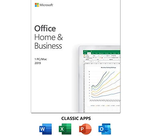 Microsoft Office Home & Business 2019 | One-time purchase, 1 person | PC/Mac Keycard