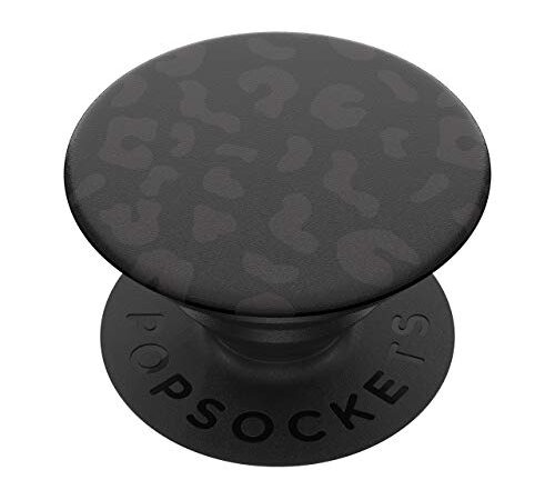 PopSockets PopGrip: Phone Grip and Phone Stand, Collapsible, Swappable Top, Leopard of The Night