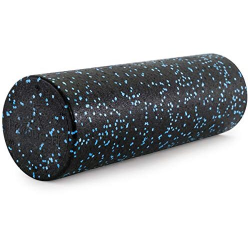 ProSource High Density Speckled Foam Roller for Myofascial Release, Pilates, Recovery, Mobility, Trigger Point Massage and Muscle Therapy 45.75 x 15.25 cm (18 x 6 -inches), Blue