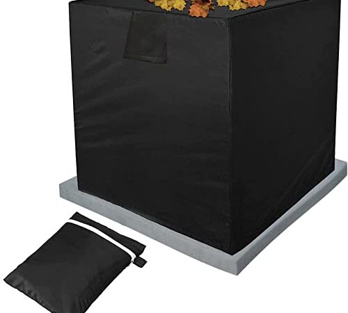 Air Conditioner Cover for Outside Units Waterproof AC Cover Fits up to 30x30x32, Black