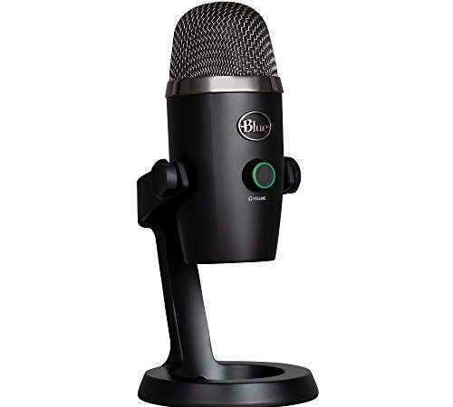 Blue Yeti Nano Premium USB Microphone for PC, Mac, Gaming, Recording, Streaming, Podcasting, Condenser Mic with Blue VO!CE Effects, Cardioid and Omni, No-Latency Monitoring – Blackout