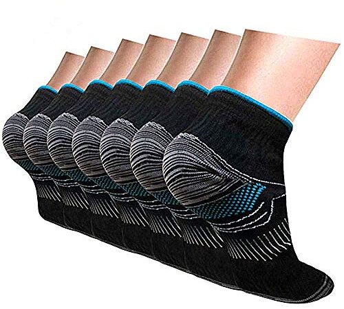 Compression Socks for Women and Men, 7 Pairs Low Cut Plantar Fasciitis Socks