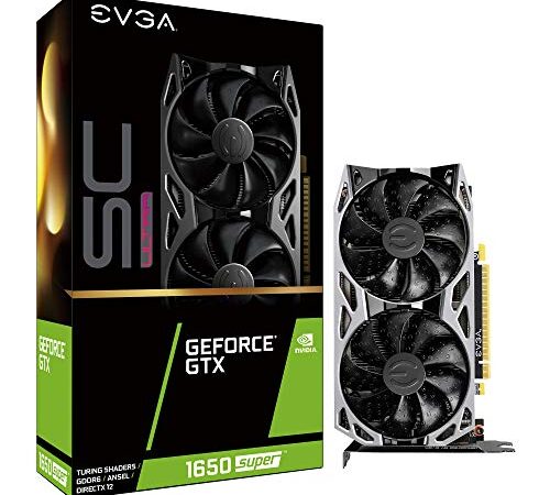 EVGA GeForce GTX 1650 Super SC Ultra Gaming, 4GB GDDR6, Dual Fan, Metal Backplate, 04G-P4-1357-KR