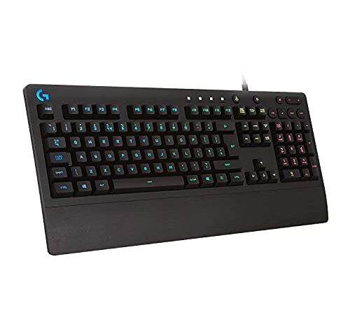 Logitech G213 Prodigy Gaming Keyboard, LIGHTSYNC RGB Backlit Keys, Spill-Resistant, Customizable Keys, Dedicated Multi-Media Keys – Black