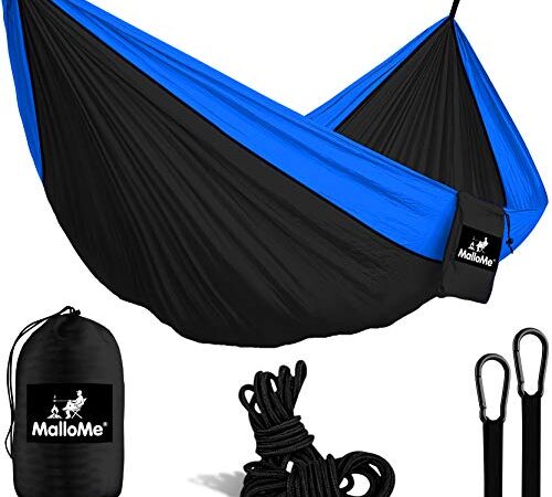 MalloMe Camping Hammock with Ropes - Hammocks - Portable Hammock Kids Hammock Outdoor Hammock - Hamac Double Hammock - 2 Person Hammock Tree Hammock - Hamock Tent for Travel - Hammocks for Outside