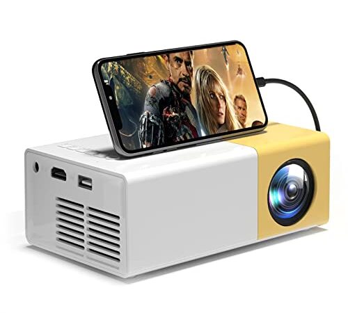 6500 Lumens Mini Projector, 720P HD Movie Projector, zemeollo 1080P Full HD Supported Portable Projector, 120‘’ Home Theater Projector, Compatible with iOS/Android/TV Stick/HDMI/USB/AV Interface