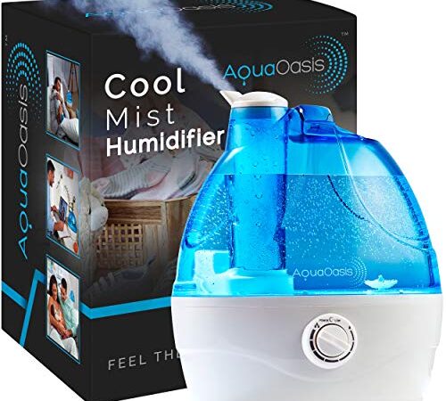 AquaOasis™ Cool Mist Humidefier {2.2L Water Tank} Quiet Ultrasonic Humidefiers for Bedroom & Large room - Adjustable -360 Rotation Nozzle, Auto-Shut Off, Humidifiers for Babies Nussery & Whole House (2.2L Humidifier)