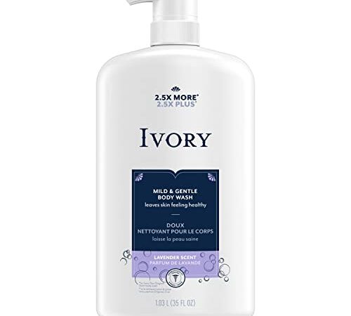 Ivory Bodywash Lavender 1035mL Pump, Blue,White,Lavendar