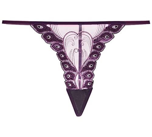 Jeweled Butt Play Plug Women Lace Lady Ladies Panties Sexy Briefs Pants Thong G-String Underwear Thong Tank Top Herren, Purple/2, One Size