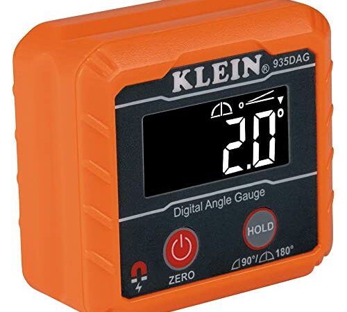 Klein Tools 935DAG Digital Electronic Level and Angle Gauge, Measures 0 - 90 and 0 - 180 Degree Ranges, Measures and Sets Angles