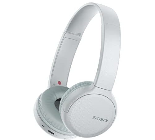 Sony Wireless Headphones WH-CH510: Wireless Bluetooth On-Ear Headset with Mic for Phone-Call, White (Amazon Exclusive)