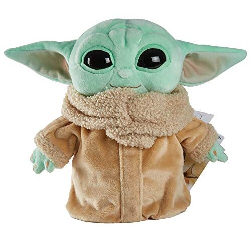 Star Wars The Child Plush Toy, 8-in Small Yoda Baby Figure from The Mandalorian, Collectible Stuffed Character for Movie Fans of All Ages, 3 and Older