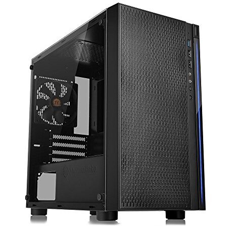 Thermaltake Tempered Glass Black SPCC Micro ATX Gaming Computer Case